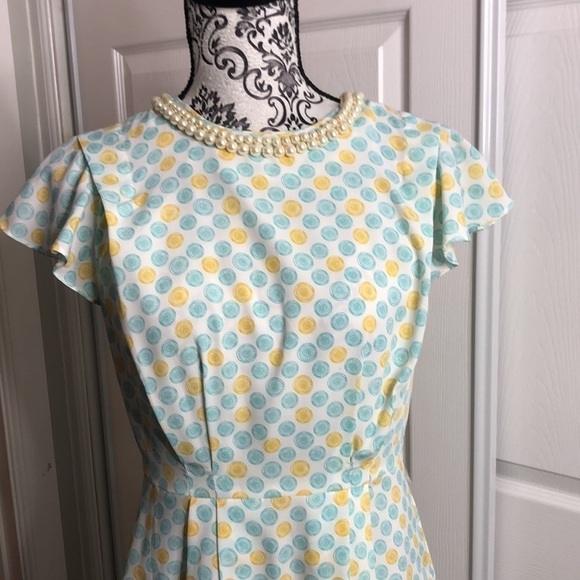 Jason Wu Target Dress Yellow Turquoise Beaded Dress 4 - Picture 2 of 6